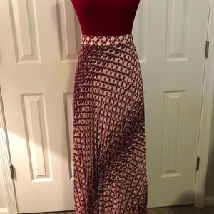 Anthropologie Maeve Hildi Pleated Midi Skirt